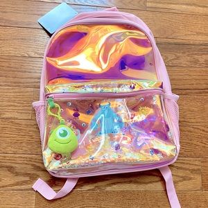 NWT Monsters Inc Disney Holographic Backpack